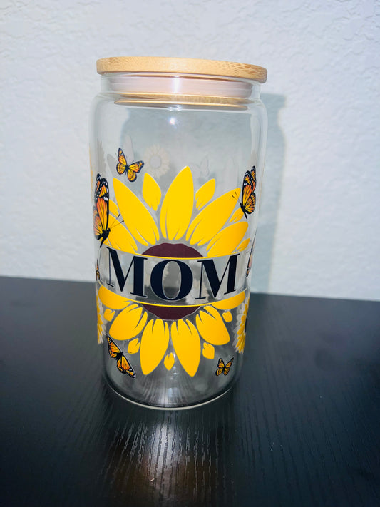 16 oz Libbey Sunflower Cup “Mom”