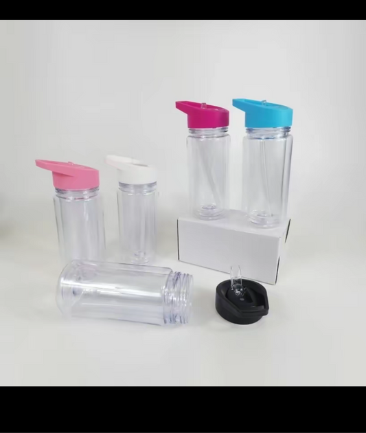 10 oz plastic water bottle Snowglobe