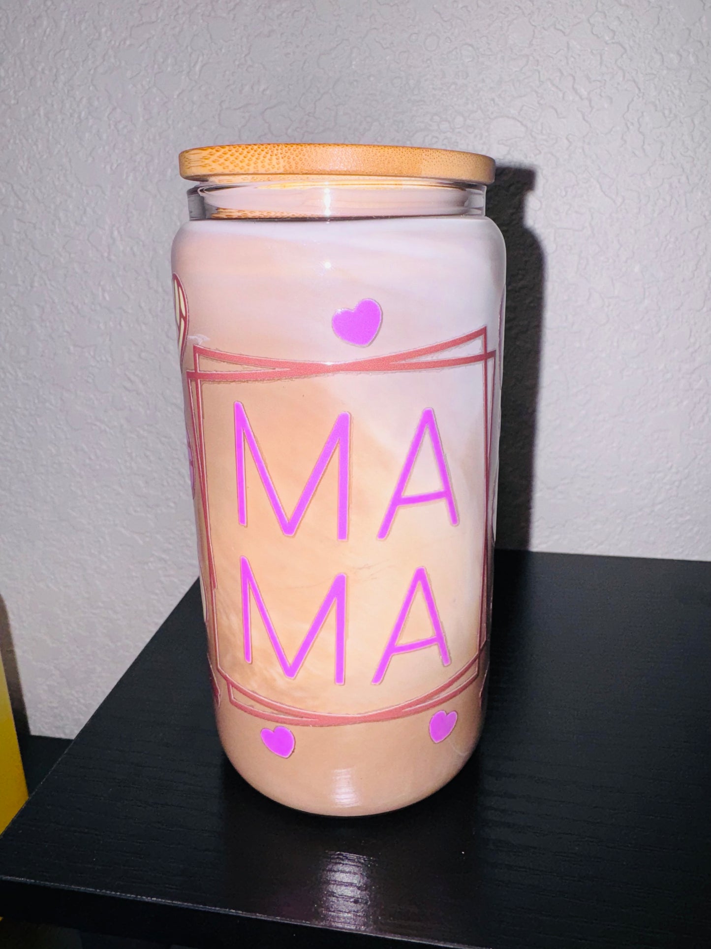 16 oz Premade Snowglobe cup “Mama”