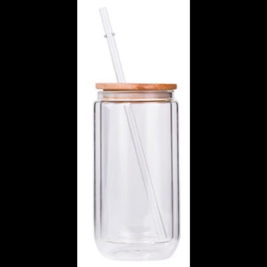 Custom 16 oz. Glass Snowglobe Cup